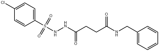 N-benzyl-4-{2-[(4-chlorophenyl)sulfonyl]hydrazino}-4-oxobutanamide Structure