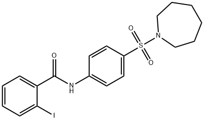 N-[4-(1-azepanylsulfonyl)phenyl]-2-iodobenzamide Structure