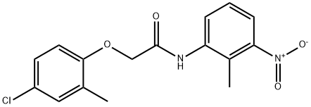 2-(4-chloro-2-methylphenoxy)-N-(2-methyl-3-nitrophenyl)acetamide 结构式