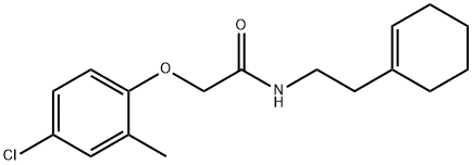 2-(4-chloro-2-methylphenoxy)-N-[2-(1-cyclohexen-1-yl)ethyl]acetamide Struktur