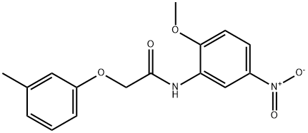 N-(2-methoxy-5-nitrophenyl)-2-(3-methylphenoxy)acetamide,327071-25-0,结构式