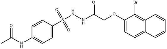 N-{4-[(2-{2-[(1-bromo-2-naphthyl)oxy]acetyl}hydrazino)sulfonyl]phenyl}acetamide|