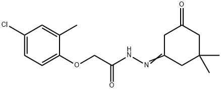 2-(4-chloro-2-methylphenoxy)-N'-(3,3-dimethyl-5-oxocyclohexylidene)acetohydrazide Structure