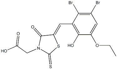 328111-63-3 [5-(2,3-dibromo-5-ethoxy-6-hydroxybenzylidene)-4-oxo-2-thioxo-1,3-thiazolidin-3-yl]acetic acid