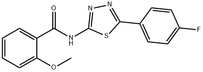 N-[5-(4-fluorophenyl)-1,3,4-thiadiazol-2-yl]-2-methoxybenzamide,328561-24-6,结构式