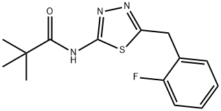 N-[5-(2-fluorobenzyl)-1,3,4-thiadiazol-2-yl]-2,2-dimethylpropanamide Structure