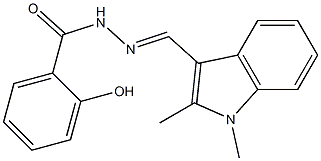 N'-[(1,2-dimethyl-1H-indol-3-yl)methylene]-2-hydroxybenzohydrazide 结构式