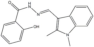 N'-[(1,2-dimethyl-1H-indol-3-yl)methylene]-2-hydroxybenzohydrazide Struktur