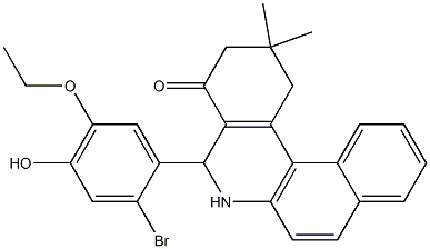 5-(2-bromo-5-ethoxy-4-hydroxyphenyl)-2,2-dimethyl-2,3,5,6-tetrahydrobenzo[a]phenanthridin-4(1H)-one Structure