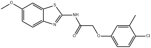 2-(4-chloro-3-methylphenoxy)-N-(6-methoxy-1,3-benzothiazol-2-yl)acetamide Structure