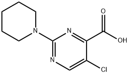 4-Pyrimidinecarboxylic acid, 5-chloro-2-(1-piperidinyl)- Structure