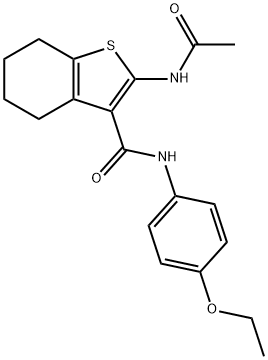 2-(acetylamino)-N-(4-ethoxyphenyl)-4,5,6,7-tetrahydro-1-benzothiophene-3-carboxamide Struktur
