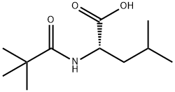 (2S)-2-(2,2-dimethylpropanamido)-4-methylpentanoic acid Struktur