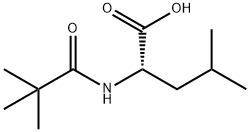 (2S)-2-(2,2-dimethylpropanamido)-4-methylpentanoic acid 化学構造式