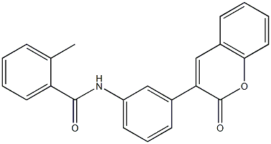 2-methyl-N-[3-(2-oxo-2H-chromen-3-yl)phenyl]benzamide,330438-53-4,结构式