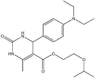 2-isopropoxyethyl 4-[4-(diethylamino)phenyl]-6-methyl-2-oxo-1,2,3,4-tetrahydro-5-pyrimidinecarboxylate 结构式