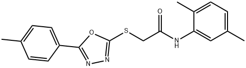 N-(2,5-dimethylphenyl)-2-{[5-(4-methylphenyl)-1,3,4-oxadiazol-2-yl]sulfanyl}acetamide Structure