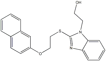 2-(2-{[2-(naphthalen-2-yloxy)ethyl]sulfanyl}-1H-benzimidazol-1-yl)ethanol Structure