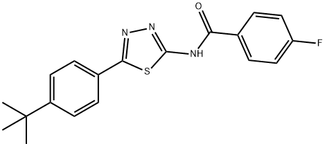 N-[5-(4-tert-butylphenyl)-1,3,4-thiadiazol-2-yl]-4-fluorobenzamide Structure