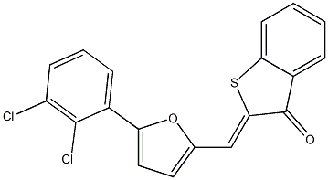 2-{[5-(2,3-dichlorophenyl)-2-furyl]methylene}-1-benzothiophen-3(2H)-one Struktur