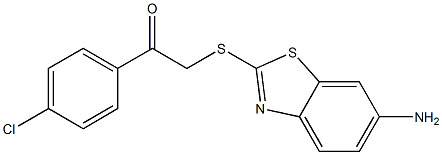 2-[(6-amino-1,3-benzothiazol-2-yl)sulfanyl]-1-(4-chlorophenyl)ethanone 结构式