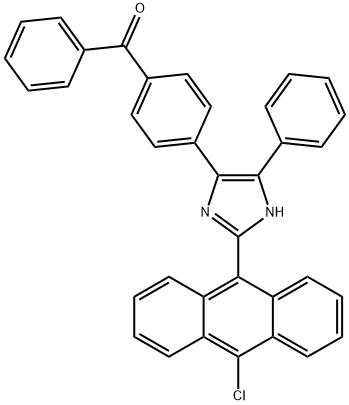 {4-[2-(10-chloro-9-anthryl)-5-phenyl-1H-imidazol-4-yl]phenyl}(phenyl)methanone,332148-74-0,结构式