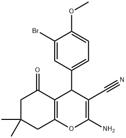 2-amino-4-(3-bromo-4-methoxyphenyl)-7,7-dimethyl-5-oxo-5,6,7,8-tetrahydro-4H-chromene-3-carbonitrile|