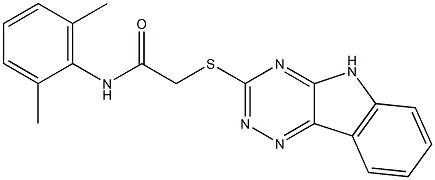 N-(2,6-dimethylphenyl)-2-(5H-[1,2,4]triazino[5,6-b]indol-3-ylsulfanyl)acetamide Structure