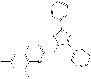 2-(3,5-diphenyl-1H-1,2,4-triazol-1-yl)-N-mesitylacetamide 化学構造式