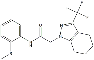 N-[2-(methylsulfanyl)phenyl]-2-[3-(trifluoromethyl)-4,5,6,7-tetrahydro-1H-indazol-1-yl]acetamide Structure