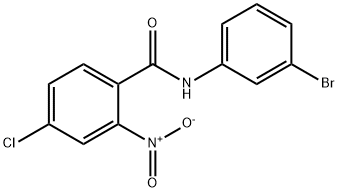 N-(3-bromophenyl)-4-chloro-2-nitrobenzamide Struktur