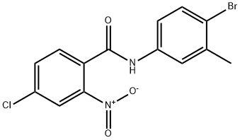 N-(4-bromo-3-methylphenyl)-4-chloro-2-nitrobenzamide Struktur