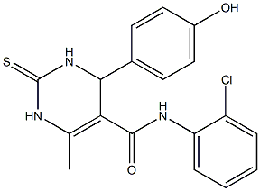 N-(2-chlorophenyl)-4-(4-hydroxyphenyl)-6-methyl-2-thioxo-1,2,3,4-tetrahydro-5-pyrimidinecarboxamide Structure