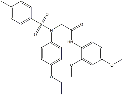 N-(2,4-dimethoxyphenyl)-2-{4-ethoxy[(4-methylphenyl)sulfonyl]anilino}acetamide Structure