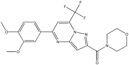 333761-17-4 5-(3,4-dimethoxyphenyl)-2-(4-morpholinylcarbonyl)-7-(trifluoromethyl)pyrazolo[1,5-a]pyrimidine