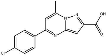 5-(4-chlorophenyl)-7-methylpyrazolo[1,5-a]pyrimidine-2-carboxylic acid Structure
