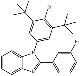 4-[2-(3-bromophenyl)-1H-benzimidazol-1-yl]-2,6-ditert-butylphenol,333778-52-2,结构式
