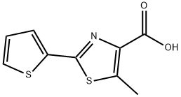 5-Methyl-2-thiophen-2-yl-thiazole-4-carboxylic acid,334017-56-0,结构式