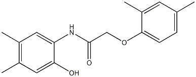 2-(2,4-dimethylphenoxy)-N-(2-hydroxy-4,5-dimethylphenyl)acetamide Struktur