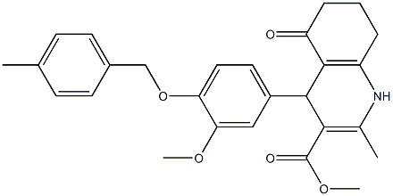 335402-75-0 methyl 4-{3-methoxy-4-[(4-methylbenzyl)oxy]phenyl}-2-methyl-5-oxo-1,4,5,6,7,8-hexahydro-3-quinolinecarboxylate
