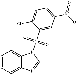 1-[(2-Chloro-5-nitrophenyl)sulfonyl]-2-methyl-1H-benzimidazole Structure