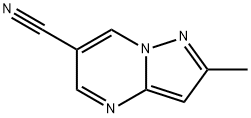 Pyrazolo[1,5-a]pyrimidine-6-carbonitrile, 2-methyl- 化学構造式