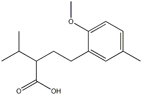 Benzenebutanoic acid, 2-Methoxy-5-Methyl-a-
(1-Methylethyl) Struktur