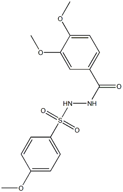 N'-(3,4-dimethoxybenzoyl)-4-methoxybenzenesulfonohydrazide,340218-53-3,结构式