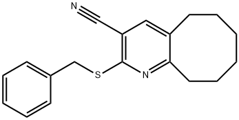 2-(benzylsulfanyl)-5,6,7,8,9,10-hexahydrocycloocta[b]pyridine-3-carbonitrile Structure