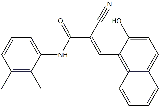 2-cyano-N-(2,3-dimethylphenyl)-3-(2-hydroxy-1-naphthyl)acrylamide 结构式