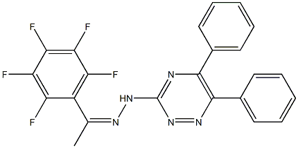 1-(2,3,4,5,6-pentafluorophenyl)ethanone (5,6-diphenyl-1,2,4-triazin-3-yl)hydrazone Structure