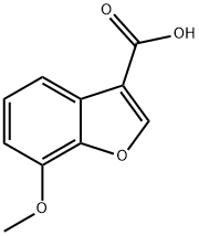 7-methoxy-1-benzofuran-3-carboxylic acid 化学構造式