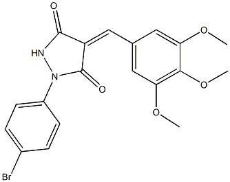 1-(4-bromophenyl)-4-(3,4,5-trimethoxybenzylidene)-3,5-pyrazolidinedione 结构式