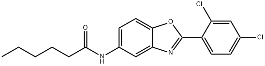 N-[2-(2,4-dichlorophenyl)-1,3-benzoxazol-5-yl]hexanamide Structure